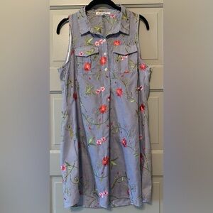 BCBGeneration Embroidered Shirt Dress